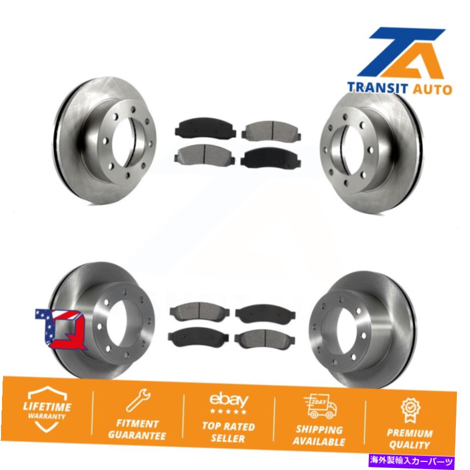 brake disc rotor 08-09フォードF-250スーパーデューティ4WDのフロントリアブレーキローターセミメタリックパッドキット Front Rear Brake Rotor Semi-Metallic Pad Kit For 08-09 Ford F-250 Super Duty 4WD【並行輸入品】