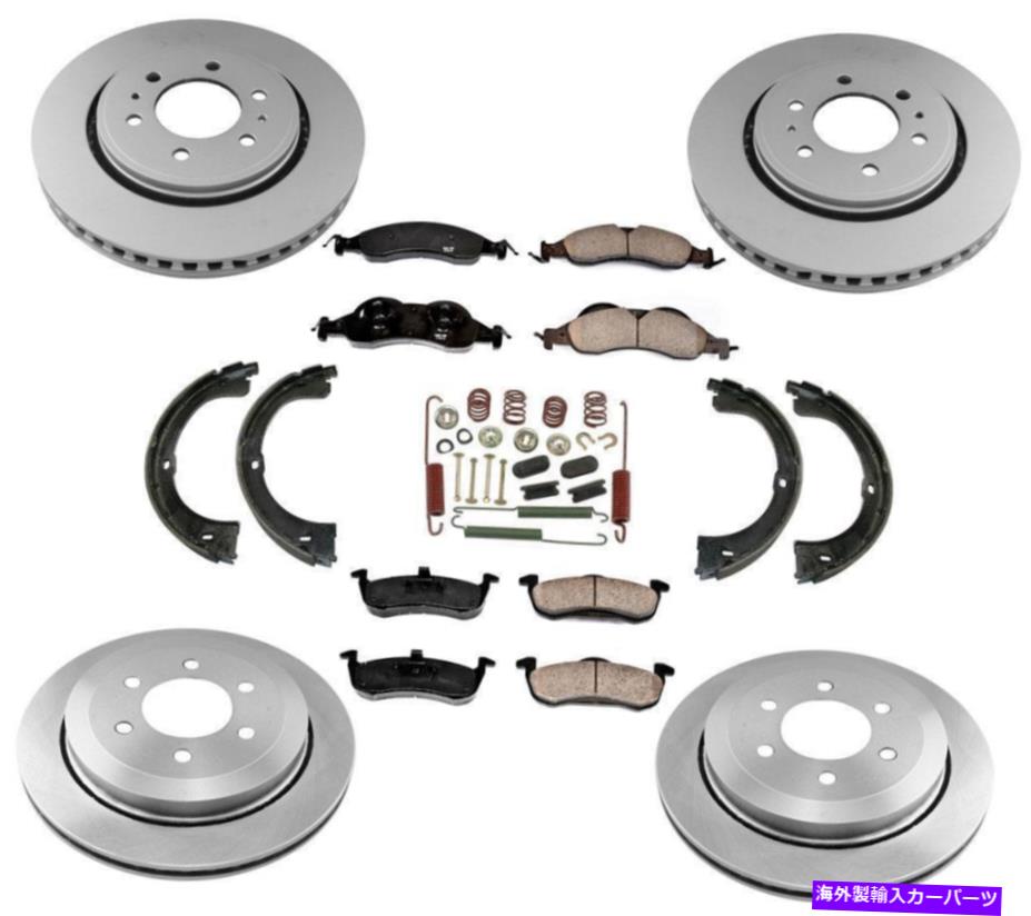 brake disc rotor ディスクローターブレーキパッド駐車場靴スプリングキットフォードエクスペディション2007-2009 Disc Rotors Brake Pads Parking Shoes Spring Kit for Ford Expedition 2007-2009【並行輸入品】