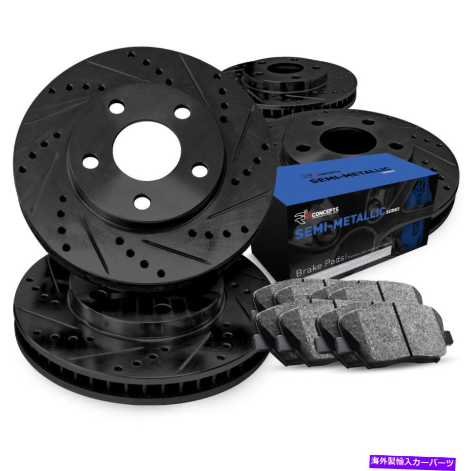 brake disc rotor R1コンセプトフルキットブレーキローター +ドリルスロットとセミメタルパッドCBC.65140.03 R1 Concepts Full Kit Brake Rotors + Drill Slot & Semi-Metallic Pads CBC.65140.03【並行輸入品】