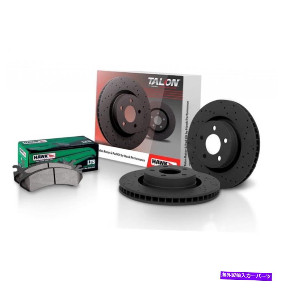 brake disc rotor クライスラーアスペンのためのホーク2007-2009タロンブレーキローターセットドリルとスロット付きリア Hawk For Chrysler Aspen 2007-2009 Talon Brake Rotor Set Drilled and Slotted Rear【並行輸入品】