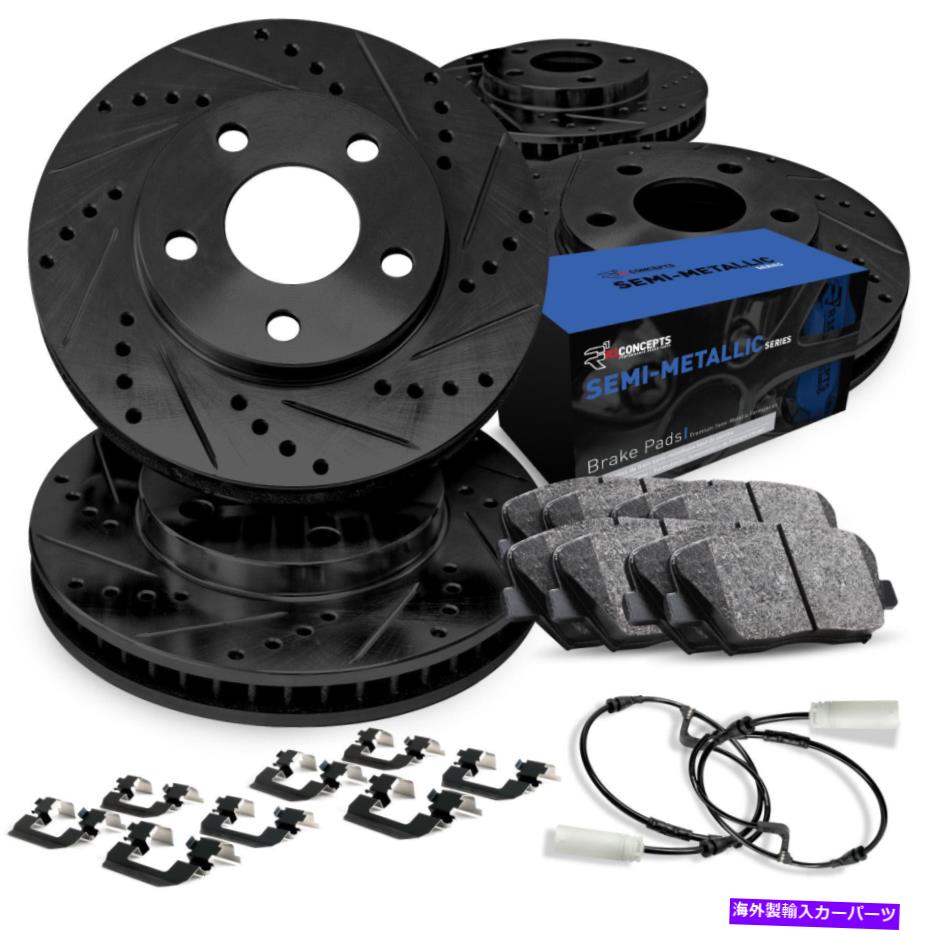 brake disc rotor フルキットブレーキロータードリルスロット+セミメットパッド+ハードウェアキット+センサーCBC.11016.53 Full Kit Brake Rotors Drill Slot+Semi Met Pads+Hardware Kit+Sensor CBC.11016.53【並行輸入品】