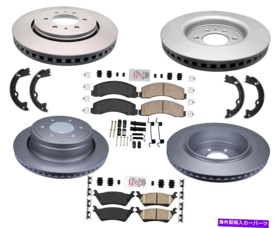 brake disc rotor フィット2018-2020 Ford F150 w/手動パーキングブレーキコーティングブレーキローターブレーキパッド Fits 2018-2020 Ford F150 w/ Manual Parking Brake Coated Brake Rotors Brake Pads【並行輸入品】