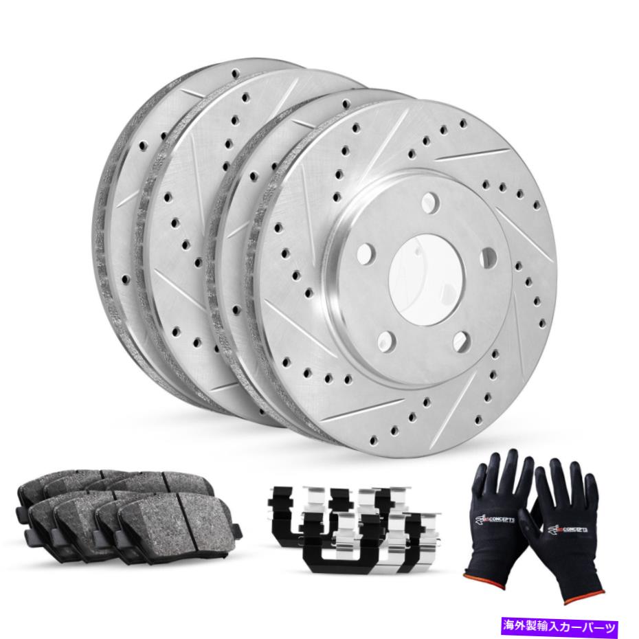 brake disc rotor フルキットブレーキロータードリルスロット＆セラミックパッドハードウェア2012-2020 Ford F-150 Full Kit Brake Rotors Drill Slot& Ceramic Pads Hardware For 2012-2020 Ford F-150【並行輸入品】