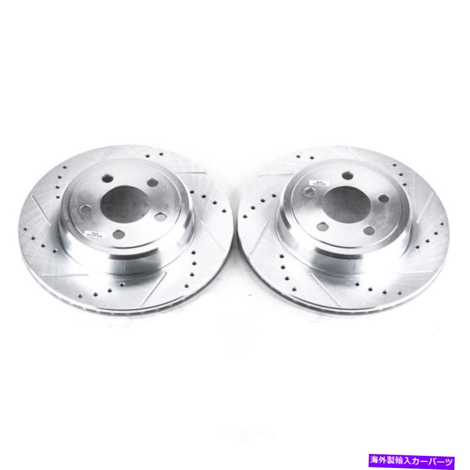 brake disc rotor ディスクブレーキローターセットリア掘削、スロット、および亜鉛メッキブレーキローターペア後部 Disc Brake Rotor Set-Rear Drilled, Slotted and Zinc Plated Brake Rotor Pair Rear【並行輸入品】