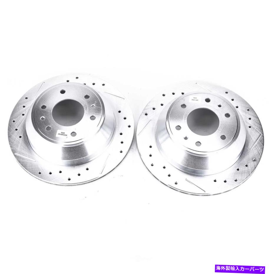 brake disc rotor ディスクブレーキローターセットリア掘削、スロット、および亜鉛メッキブレーキローターペア後部 Disc Brake Rotor Set-Rear Drilled, Slotted and Zinc Plated Brake Rotor Pair Rear【並行輸入品】