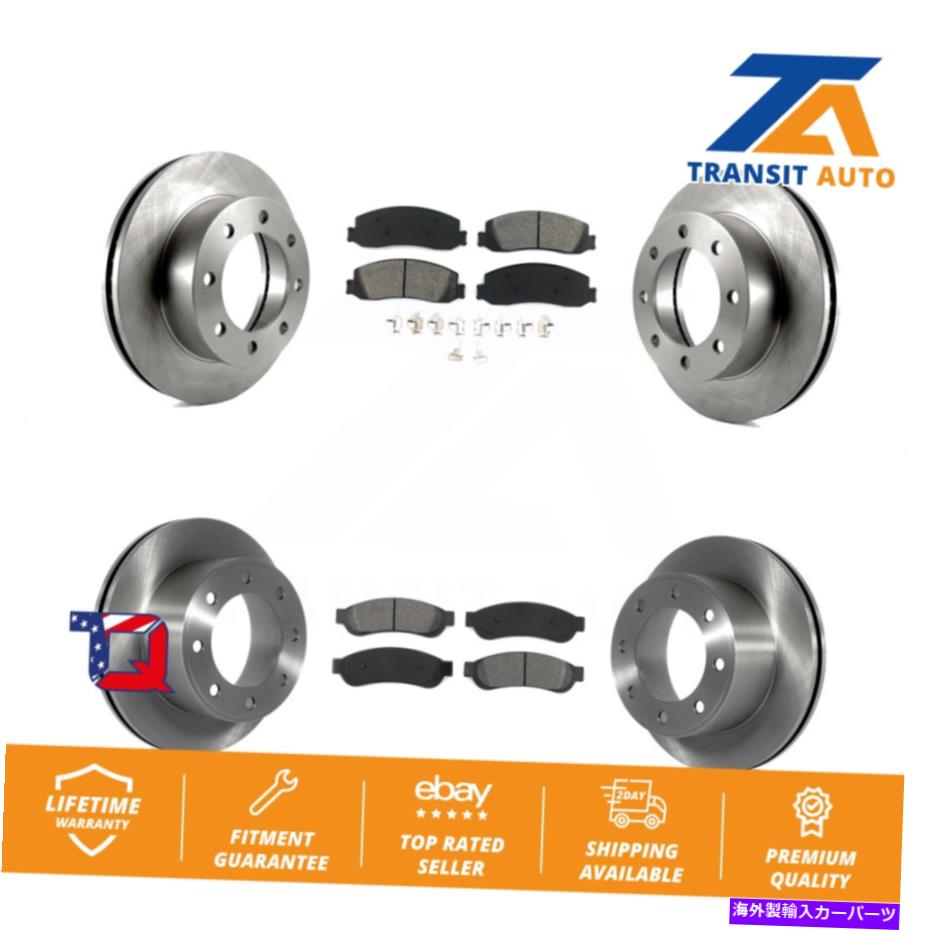 brake disc rotor フォードF-250スーパーデューティF-350 4WD用のフロントリアブレーキローターセミメタリックパッドキット Front Rear Brake Rotor Semi-Metallic Pad Kit For Ford F-250 Super Duty F-350 4WD【並行輸入品】|Us Custom Parts Shop USDM