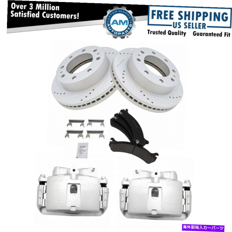 brake disc rotor フロントブレーキキャリパーセラミックパッドとローターは雪崩エクスプレスシルバラードに適合します Front Brake Calipers Ceramic Pads & Rotors Fits Avalanche Express Silverado【並行輸入品】