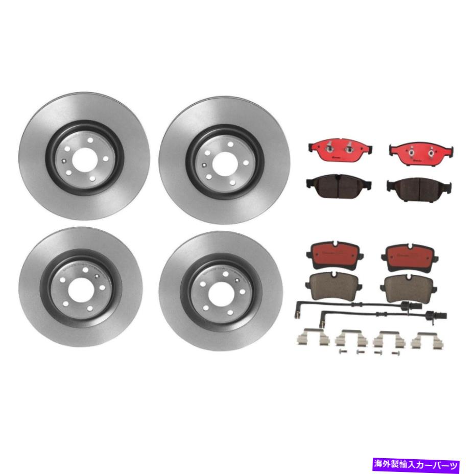 brake disc rotor ブレンボフロント＆リアブレーキキットディスクローターアウディA6 A7 Quattro用セラミックパッドセット Brembo Front & Rear Brake Kit Disc Rotors Ceramic Pad Set For Audi A6 A7 Quattro【並行輸入品】