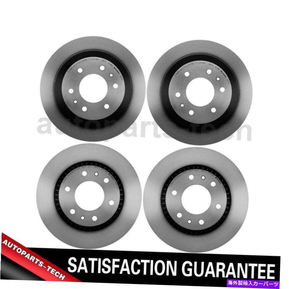 brake disc rotor シボレートレイルブレイザー2006?2009用の4xブレンボフロントリアディスクブレーキローター 4x Brembo Front Rear Disc Brake Rotor For Chevrolet Trailblazer 2006~2009【並行輸入品】