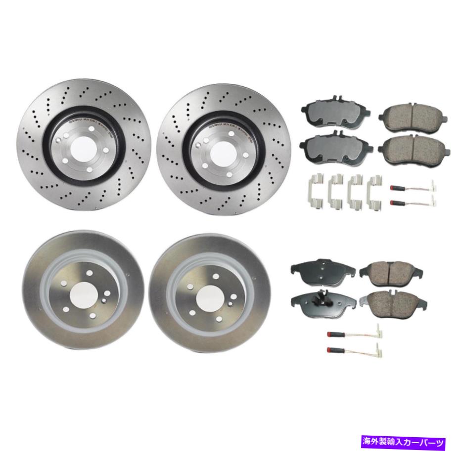 brake disc rotor Akebono Front Rear Brake Kit Euro PadセットMB W204 C250クーペパフォーマンス Akebono Front Rear Brake Kit Euro Pad Set Rotors For MB W204 C250 Coupe Perform【並行輸入品】