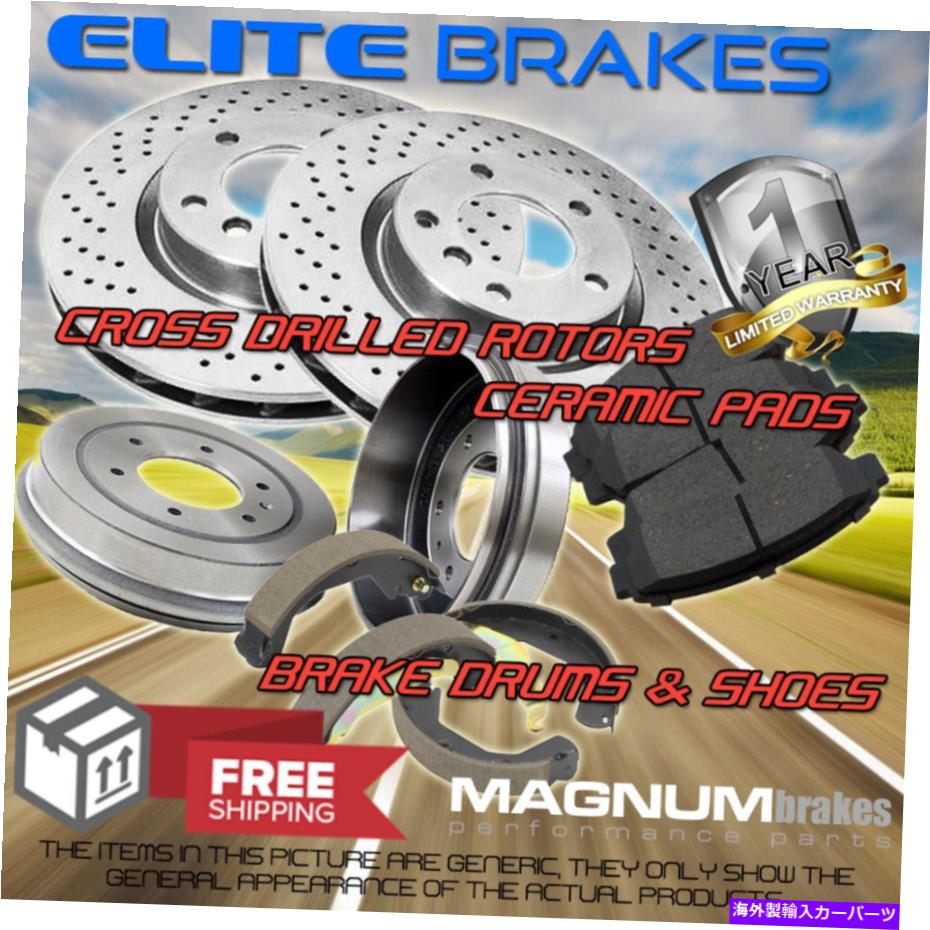 brake disc rotor 1996年から2002年のシボレーエクスプレス2500 6ラグのfドリルローターパッド＆rドラムシューズ F Drilled Rotors Pads & R Drums Shoes for 1996-2002 Chevrolet Express 2500 6-Lug【並行輸入品】｜Us Custom Parts Shop USDM