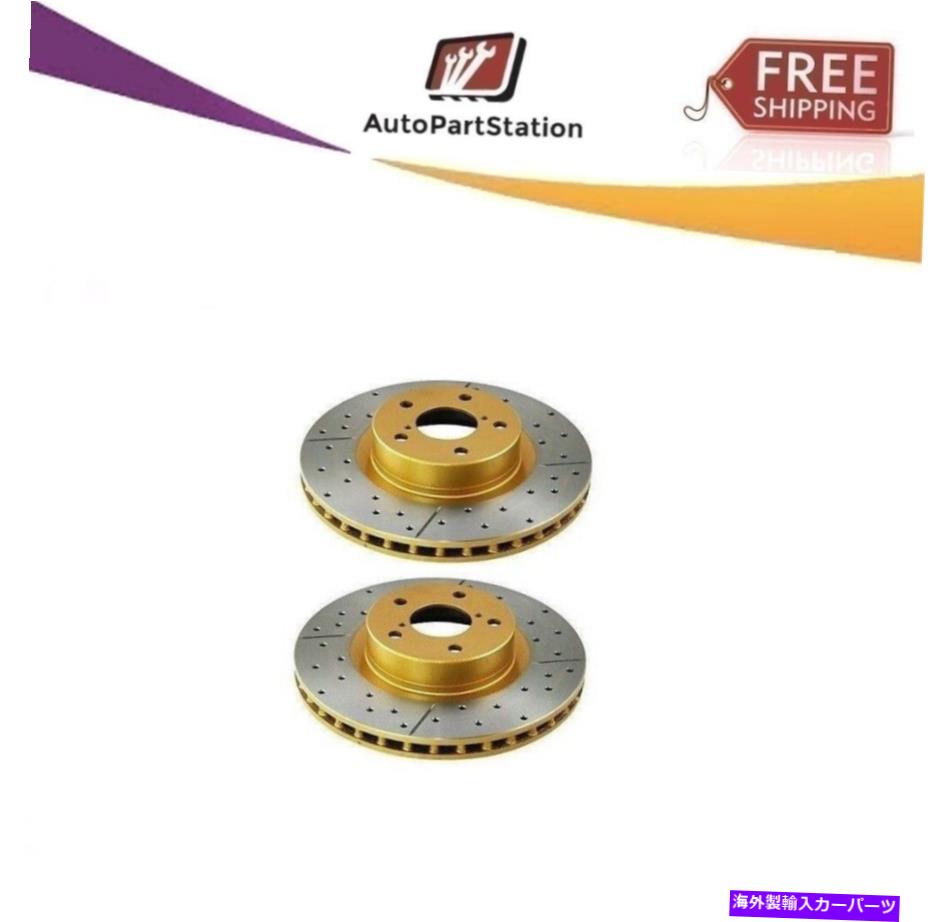 brake disc rotor WRX STIデュアルドリルドリルドリル＆スロット4000シリーズローター（ペア）のDBA DBA For WRX STI Dual-Drilled Rear Drilled & Slotted 4000 Series Rotor (Pair)【並行輸入品】
