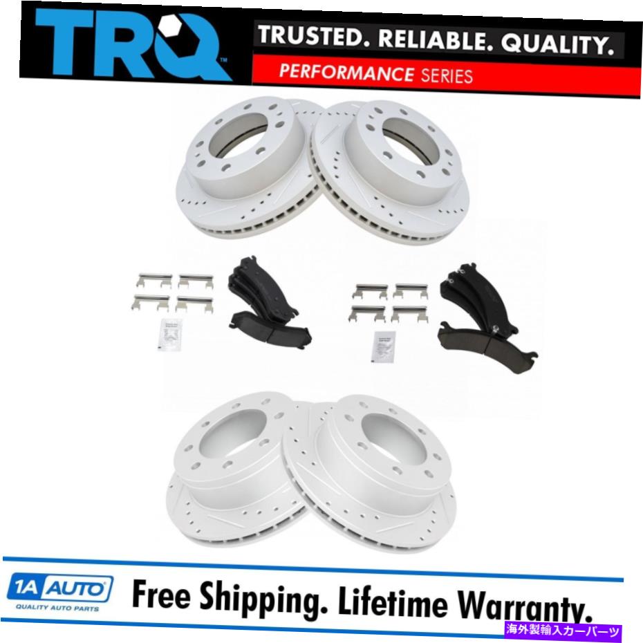 brake disc rotor TRQローター＆セラミックブレーキパッドパフォーマンスフロント＆リアキット付き TRQ Rotor & Ceramic Brake Pad Performance Front & Rear Kit w/Chemicals【並行輸入品】