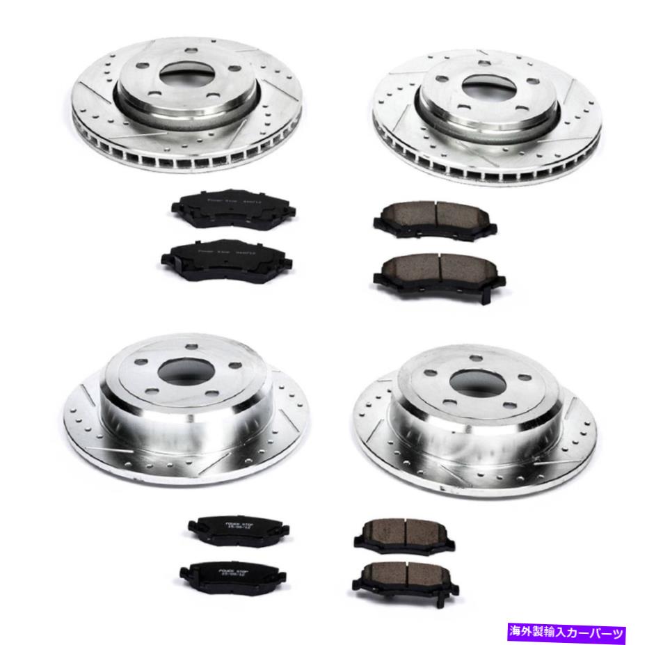 brake disc rotor パワーストップK2798フロント/リアエボリューションブレーキパッド＆ローターのセット07-17ラングラー Powerstop K2798 Set of Front/Rear Evolution Brake Pad & Rotor for 07-17 Wrangler【並行輸入品】
