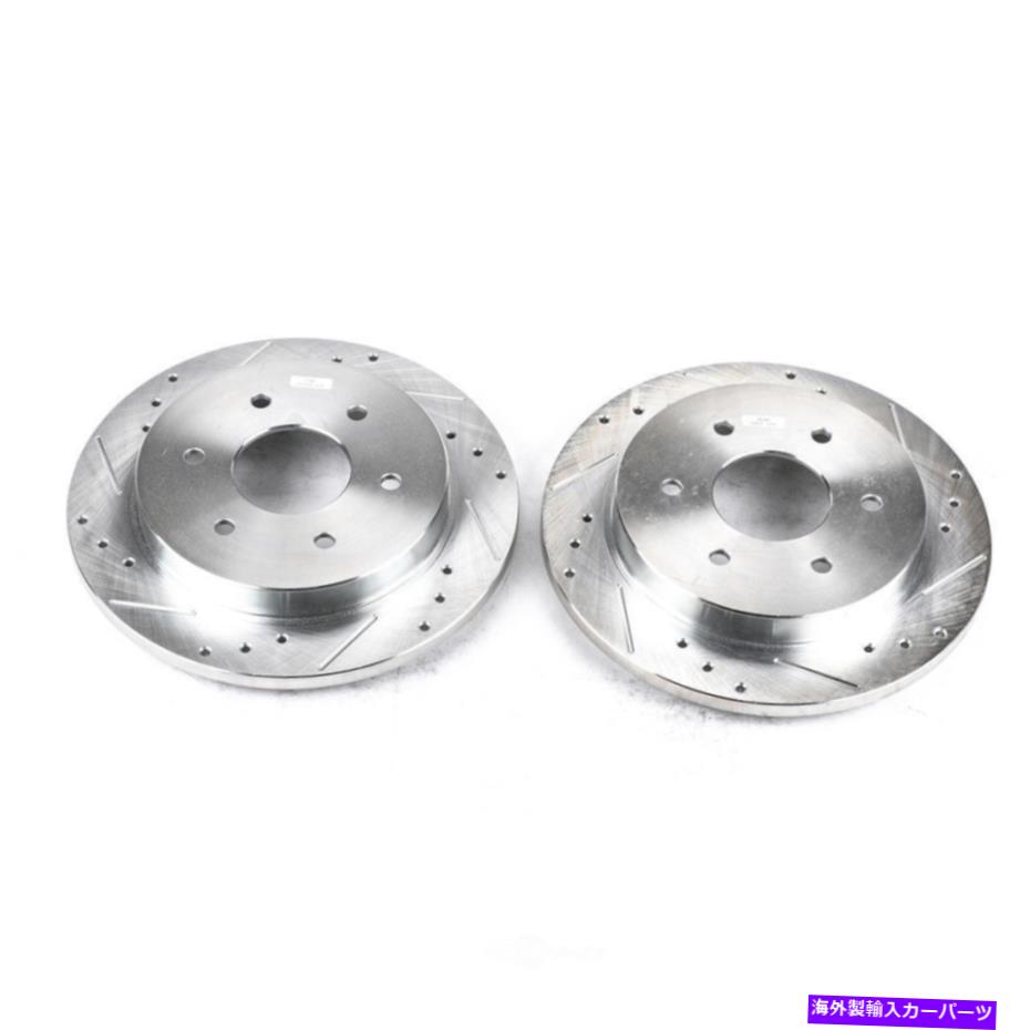 brake disc rotor ディスクブレーキローターセットリア掘削、スロット、および亜鉛メッキブレーキローターペア後部 Disc Brake Rotor Set-Rear Drilled, Slotted and Zinc Plated Brake Rotor Pair Rear【並行輸入品】