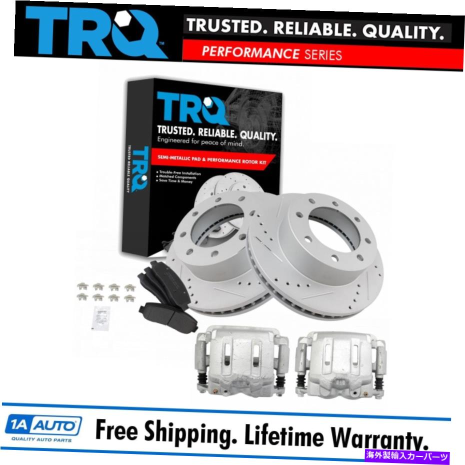 brake disc rotor TRQセミメタルパッドパフォーマンスローターブレーキキットフォードF250 F350用 TRQ Semi-Metallic Pad Performance Rotor Brake Kit Calipers for Ford F250 F350【並行輸入品】