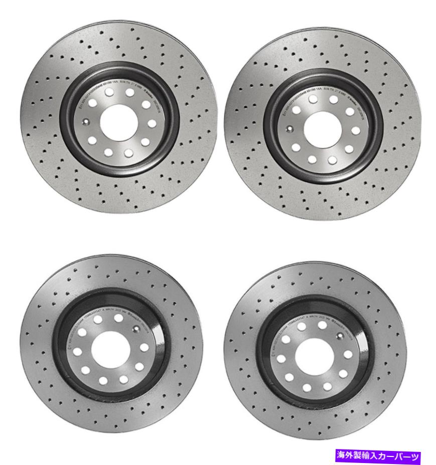 brake disc rotor brembo xtraフロント340mmとリア310mm掘削ブレーキディスクローターキットfor VW GTI Brembo Xtra Front 340mm and Rear 310mm Drilled Brake Disc Rotors Kit For VW GTI【並行輸入品】｜Us Custom Parts Shop USDM