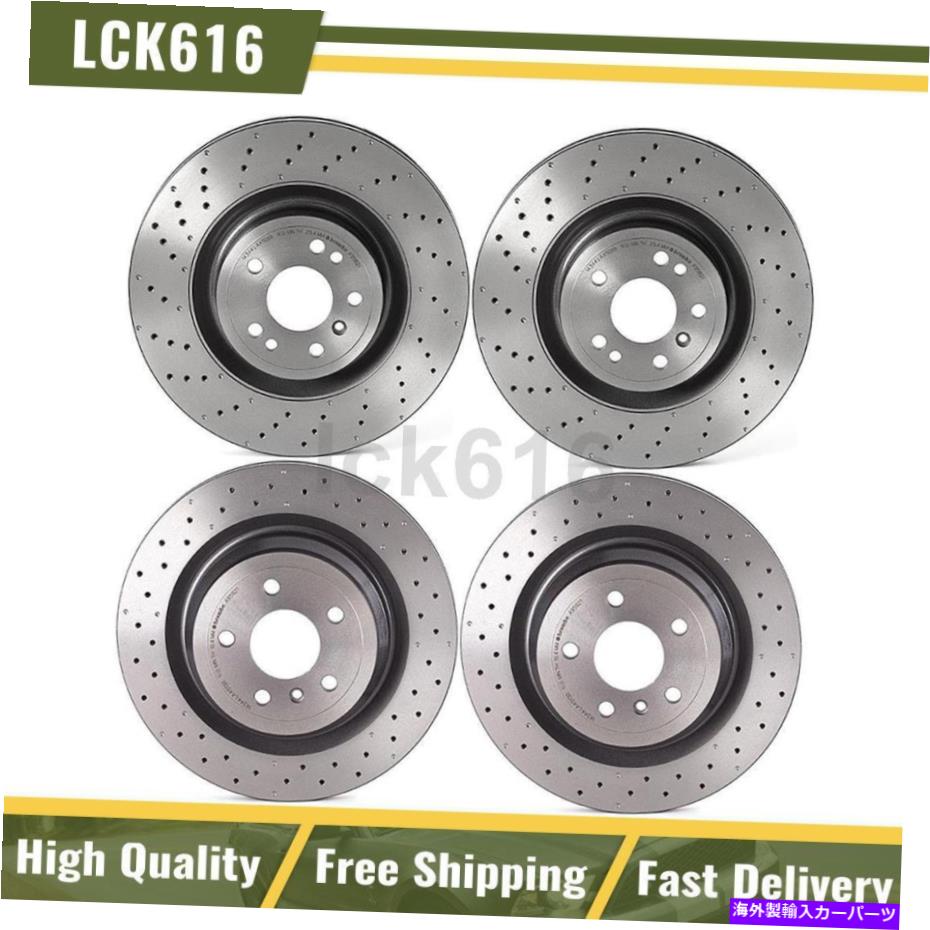 brake disc rotor 2015年から2015年のメルセデス・ベンツML250のために4のブレンボブレーキローターフロントリアキットセット4 Brembo Brake Rotors Front Rear Kit Set of 4 For 2015-2015 Mercedes-Benz ML250【並行輸入品】