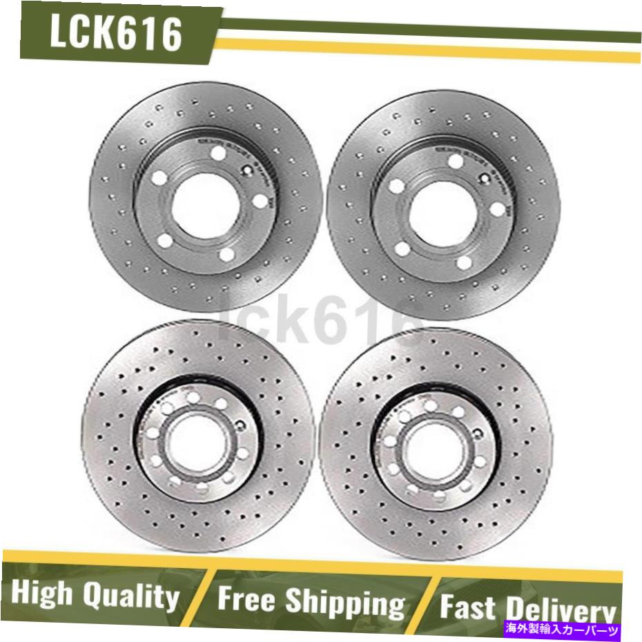 brake disc rotor 2001年から2005年のアウディA4の4のブレンボブレーキローターフロントリアキットセット Brembo Brake Rotors Front Rear Kit Set of 4 For 2001-2005 Audi A4【並行輸入品】|Us Custom Parts Shop USDM