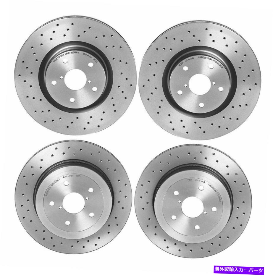 brake disc rotor brembo xtraフロントリアブレーキディスクロータードリルドキットスバルインプレッサWRX STI Brembo Xtra Front Rear Brake Disc Rotors Drilled Kit for Subaru Impreza WRX STI【並行輸入品】｜Us Custom Parts Shop USDM