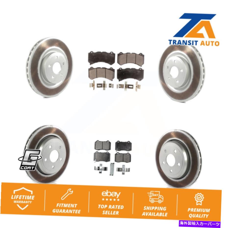 brake disc rotor ジープグランドチェロキードッジ用のフロントリアコーティングディスクブレーキローターセラミックパッドキット Front Rear Coated Disc Brake Rotor Ceramic Pad Kit For Jeep Grand Cherokee Dodge【並行輸入品】