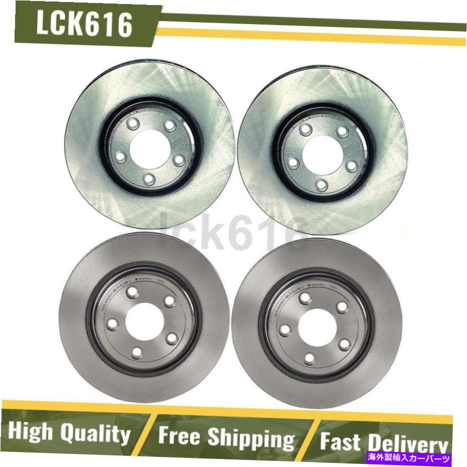 brake disc rotor 2002年から2005年のフォードサンダーバードのために4のブレンボブレーキローターフロントリアキットセット Brembo Brake Rotors Front Rear Kit Set of 4 For 2002-2005 Ford Thunderbird【並行輸入品】