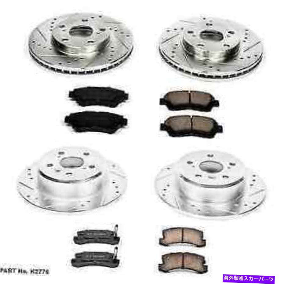 brake disc rotor パワーストップK2776フロント/リアZ23エボリューション1トヨタカムリ用のクリックブレーキキット Power Stop K2776 Front/Rear Z23 Evolution 1-Click Brake Kit for Toyota Camry【並行輸入品】