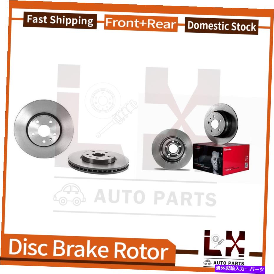 brake disc rotor 2010-2017 GMC地形に向けてセットされたフロント＆リアブレンボコーティングOEブレーキローターセット Front & Rear Brembo Coated OE Brake Rotors Set For 2010-2017 GMC Terrain【並行輸入品】