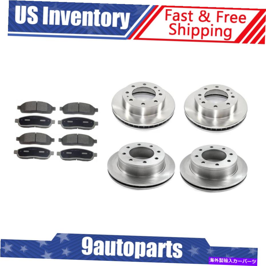 brake disc rotor 2017年シボレーエクスプレス2500フロント +リアブレーキローターとセラミックブレーキパッド For 2017 Chevrolet Express 2500 Front + Rear Brake Rotors & Ceramic Brake Pads【並行輸入品】