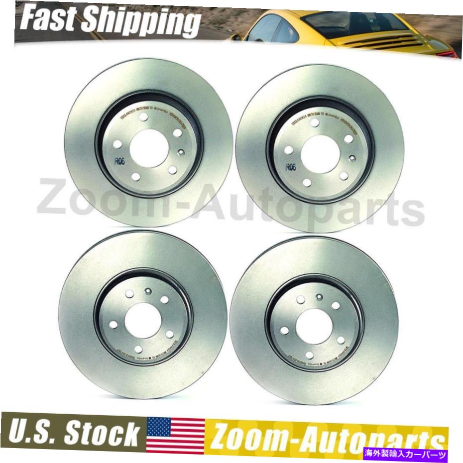 brake disc rotor ブレンボフロントリアブレーキローターコンプリート4フィット2009-2011アウディA4 quattro Brembo Front Rear Brake Rotors Complete Set of 4 Fits 2009-2011 Audi A4 Quattro【並行輸入品】