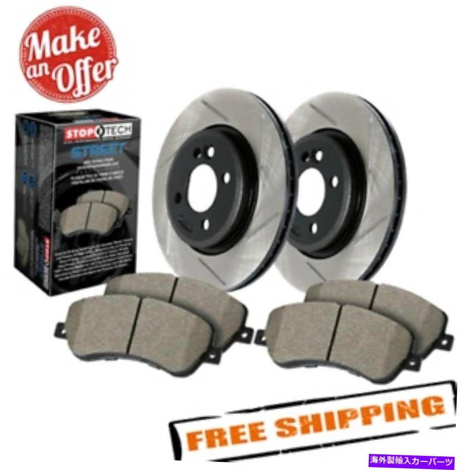 brake disc rotor STOPTECH 937.40028 STREETSLOTTED 1ピースフロントブレーキキット06-11ホンダシビック StopTech 937.40028 Street Slotted 1-Piece Front Brake Kit for 06-11 Honda Civic【並行輸入品】