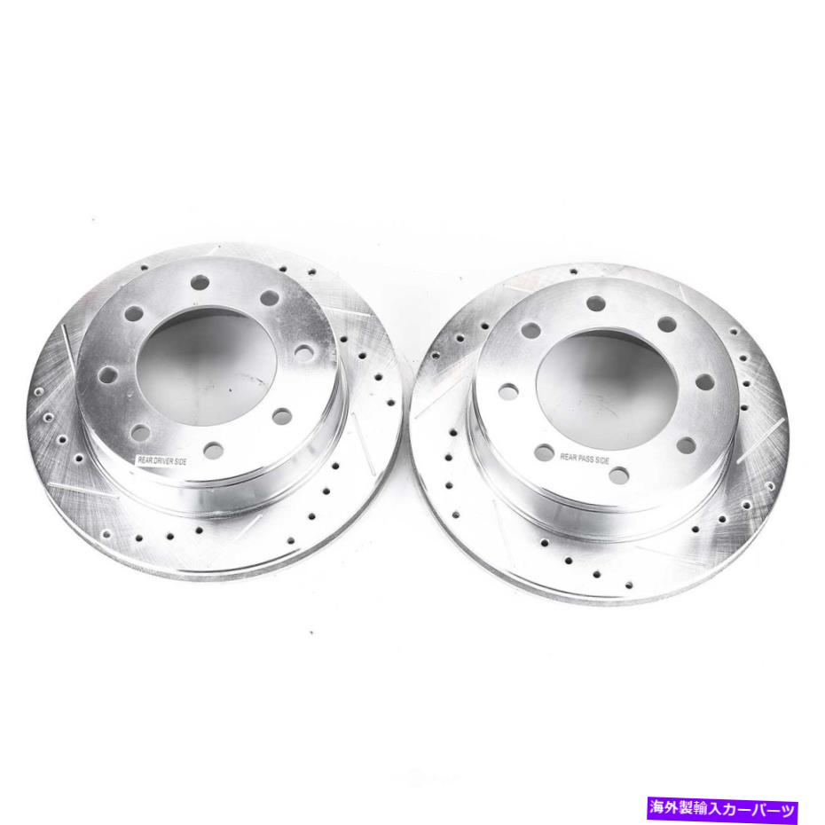 brake disc rotor ディスクブレーキローターセットリア掘削、スロット、および亜鉛メッキブレーキローターペア後部 Disc Brake Rotor Set-Rear Drilled, Slotted and Zinc Plated Brake Rotor Pair Rear【並行輸入品】