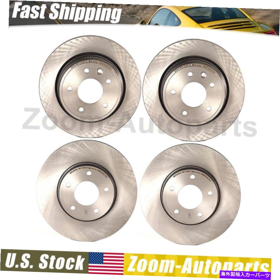 brake disc rotor ブレンボフロントリアブレーキローターセット4フィット1998-2003ジャガーヴァンデンプラス Brembo Front Rear Brake Rotors Set of 4 Fits 1998-2003 Jaguar Vanden Plas【並行輸入品】