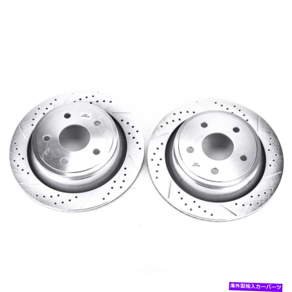 brake disc rotor ディスクブレーキローターセットリア掘削、スロット、および亜鉛メッキブレーキローターペア後部 Disc Brake Rotor Set-Rear Drilled, Slotted and Zinc Plated Brake Rotor Pair Rear【並行輸入品】