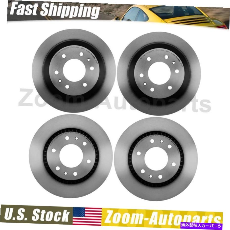 brake disc rotor ブレンボフロントリアブレーキローターセット4フィット2006-2009シボレートレイルブレイザー Brembo Front Rear Brake Rotors Set of 4 Fits 2006-2009 Chevrolet Trailblazer【並行輸入品】