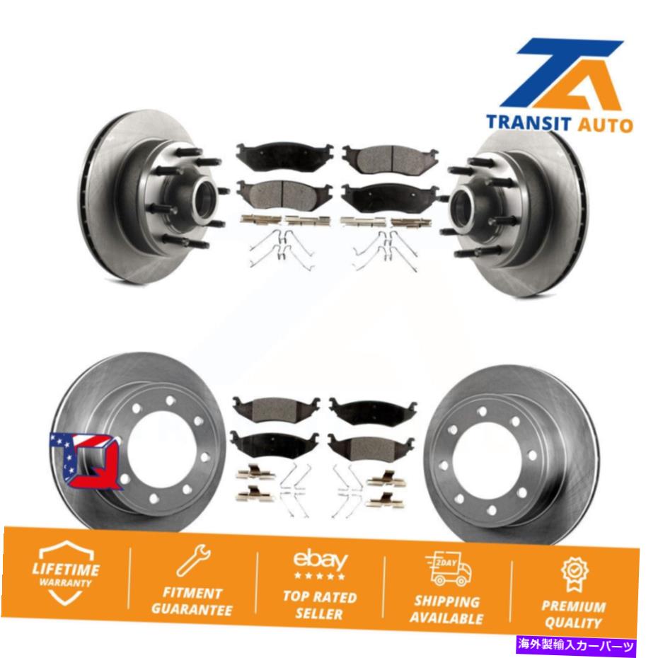 brake disc rotor 2007年のFord E-150?10 16 06のフロントリアディスクブレーキローターとセラミックパッドキット Front Rear Disc Brake Rotors And Ceramic Pad Kit For 2007 Ford E-150 To 10 16 06【並行輸入品】