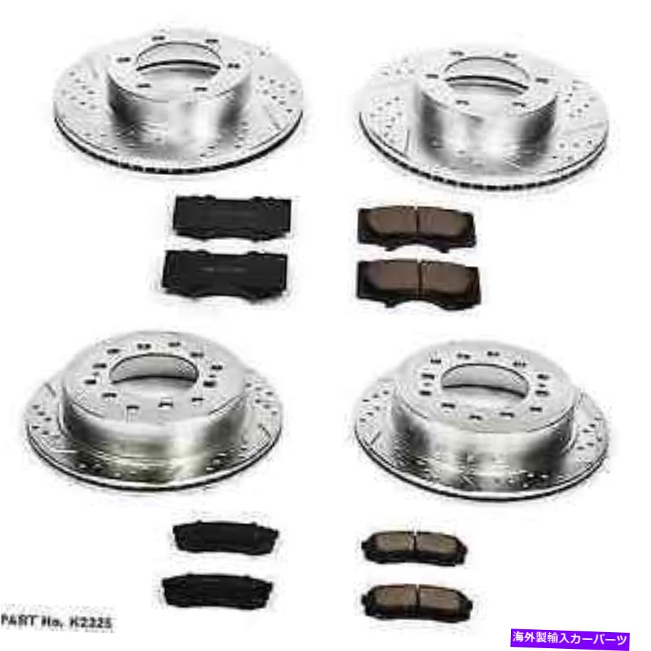 brake disc rotor パワーストップK2325フロント/リアZ23エボリューション1トヨタセコア用のクリックブレーキキット Power Stop K2325 Front/Rear Z23 Evolution 1-Click Brake Kit for Toyota Sequoia【並行輸入品】