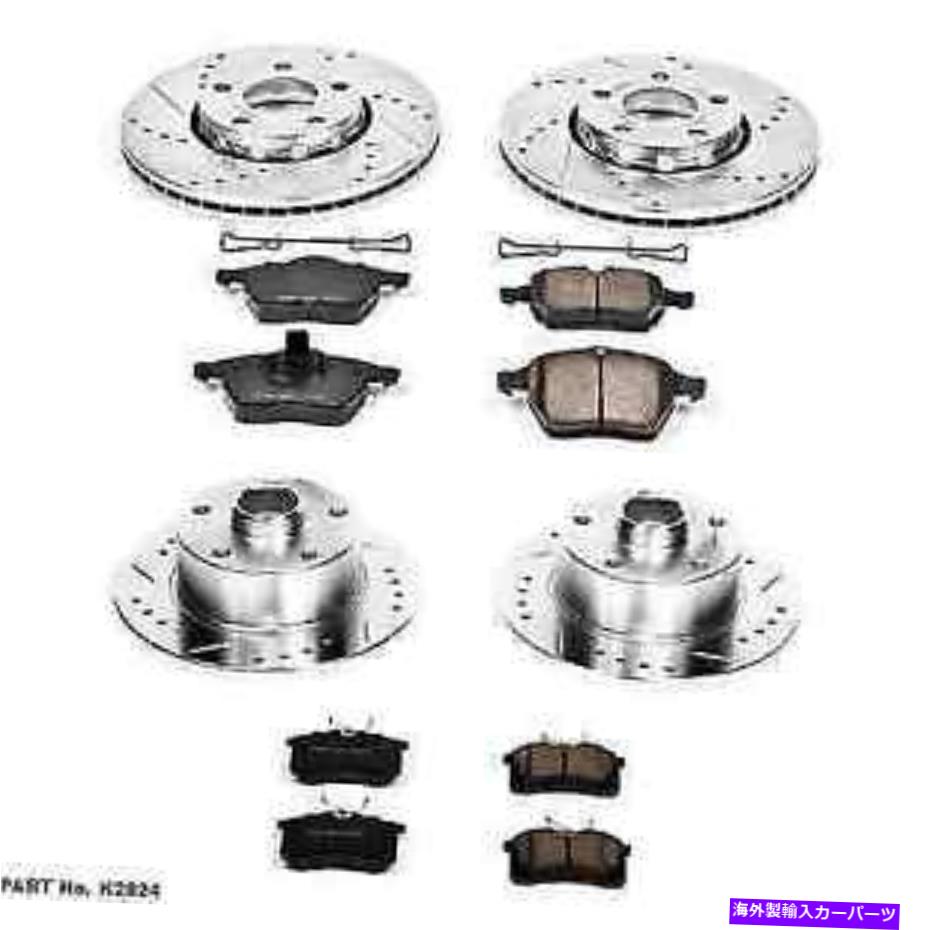 brake disc rotor パワーストップK2824フロント/リアZ23エボリューション1クリックブレーキキット97-98アウディA4 Power Stop K2824 Front/Rear Z23 Evolution 1-Click Brake Kit for 97-98 Audi A4【並行輸入品】