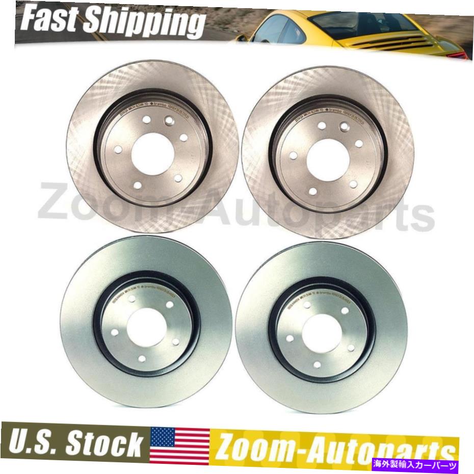 brake disc rotor ブレンボフロントリアブレーキローターセット4フィット2000-2003ジャガーヴァンデンプラス Brembo Front Rear Brake Rotors Set of 4 Fits 2000-2003 Jaguar Vanden Plas【並行輸入品】