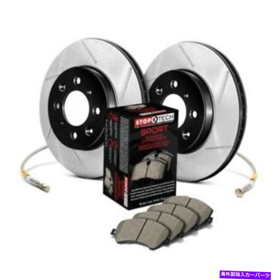 brake disc rotor Subaru Impreza 98-01 STOPTECH SPORTスロットスロット1ピースフロントブレーキキット For Subaru Impreza 98-01 StopTech Sport Slotted 1-Piece Front Brake Kit【並行輸入品】