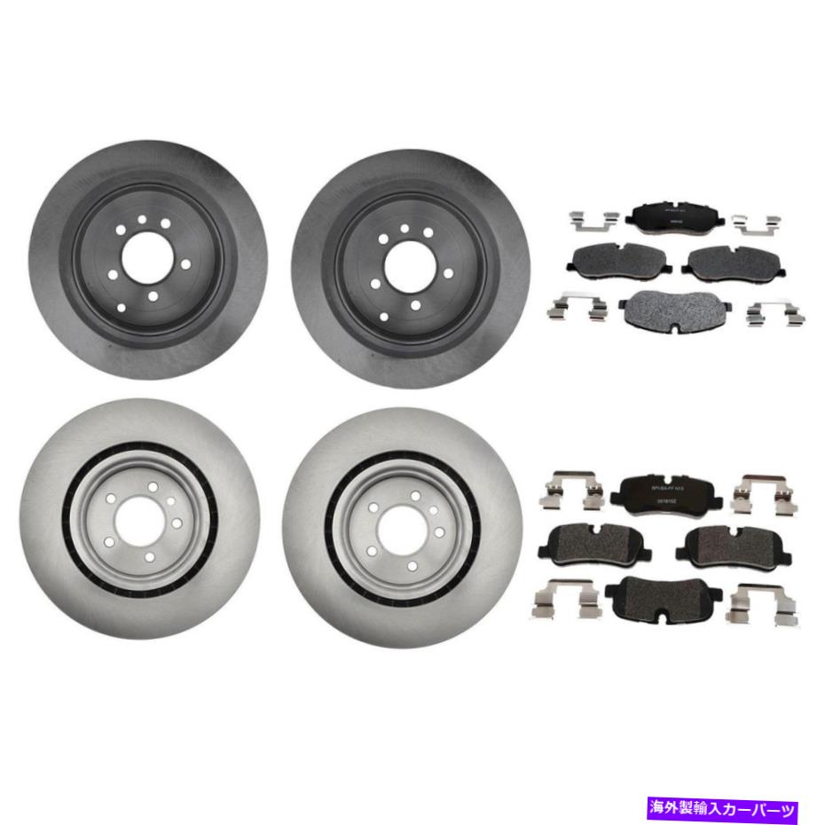 brake disc rotor 2006-2009ランドローバーレンジローバースポーツフロントリアブレーキローターとブレーキパッド Fits 2006-2009 Land Rover Range Rover Sport Front Rear Brake Rotors & Brake Pads【並行輸入品】