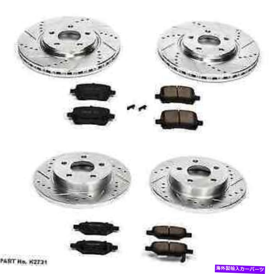 brake disc rotor パワーストップK2731フロント/リアZ23エボリューション1コバルト/マリブ用のクリックブレーキキット Power Stop K2731 Front/Rear Z23 Evolution 1-Click Brake Kit for Cobalt/Malibu【並行輸入品】