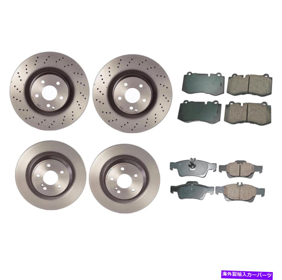 brake disc rotor Akebono Front＆Lear Brake Kit -MB C216 CL W221 S -Class用ユーロパッドセットローター Akebono Front & Rear Brake Kit - Euro Pad Set Rotors For MB C216 CL W221 S-Class【並行輸入品】