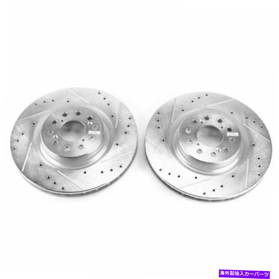 brake disc rotor PowerStopは17-18 Honda Civic Front Evolution Drilled＆Slotted Rotors -Pairに適合します Powerstop Fits 17-18 Honda Civic Front Evolution Drilled & Slotted Rotors - Pair【並行輸入品】