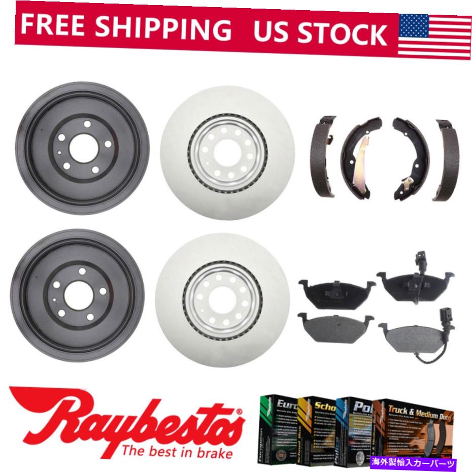 brake disc rotor 2012年VWフォルクスワーゲンジェッタコーティングブレーキローターとドラムメタリックパッドと靴 Fits 2012 VW Volkswagen Jetta Coated Brake Rotors & Drums Metallic Pads & Shoes【並行輸入品】