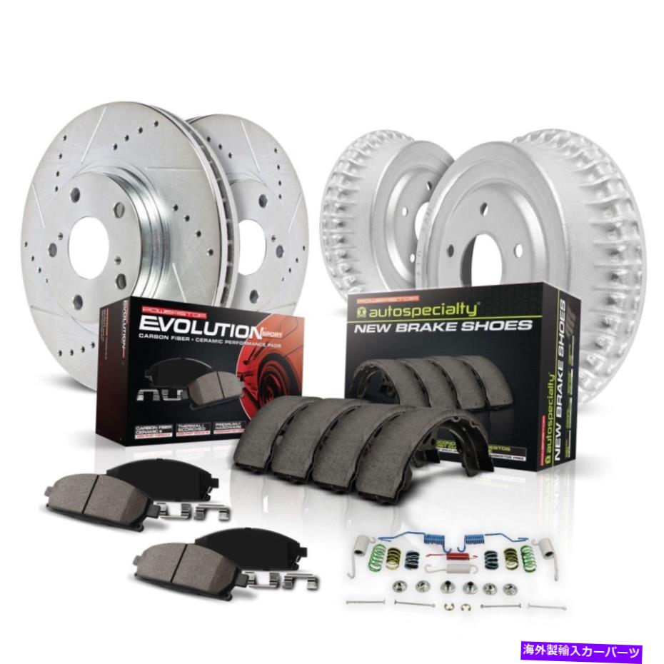brake disc rotor K15422DK PowerStop Brake Disc and Drum Kit K15422DK Powerstop Brake Disc And Drum Kits 4-Wheel Set Front & Rear New for G5【並行輸入品】 95,651円