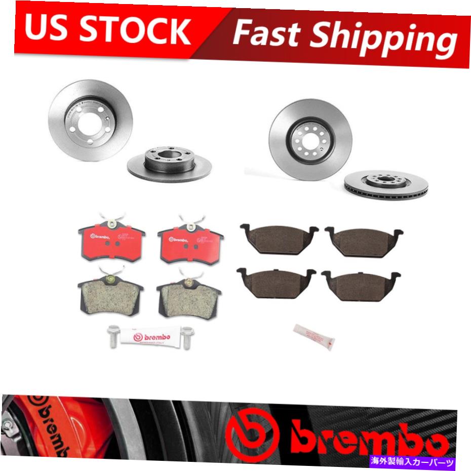 brake disc rotor 2004-2005フォルクスワーゲンジェッタフロントリアキットブレーキローターとセラミックパッド Fits 2004-2005 Volkswagen Jetta Front Rear Kit Brake Rotors & Ceramic Pads【並行輸入品】