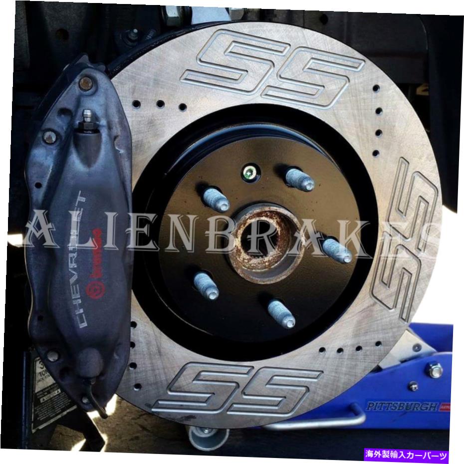 brake disc rotor Che090cp Trailblazer SS 6.0L 06-09カスタムSSロゴセットフロントリアローター +パッド CHE090CP TrailBlazer SS 6.0L 06-09 Custom SS Logo Set Front Rear Rotors + Pads【並行輸入品】