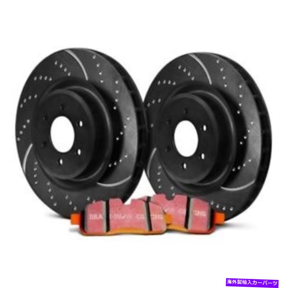 brake disc rotor Dodge Ram 1500 02-05ブレーキキットEBCステージ8スーパートラックがくぼみ＆スロット付き For Dodge Ram 1500 02-05 Brake Kit EBC Stage 8 Super Truck Dimpled & Slotted【並行輸入品】