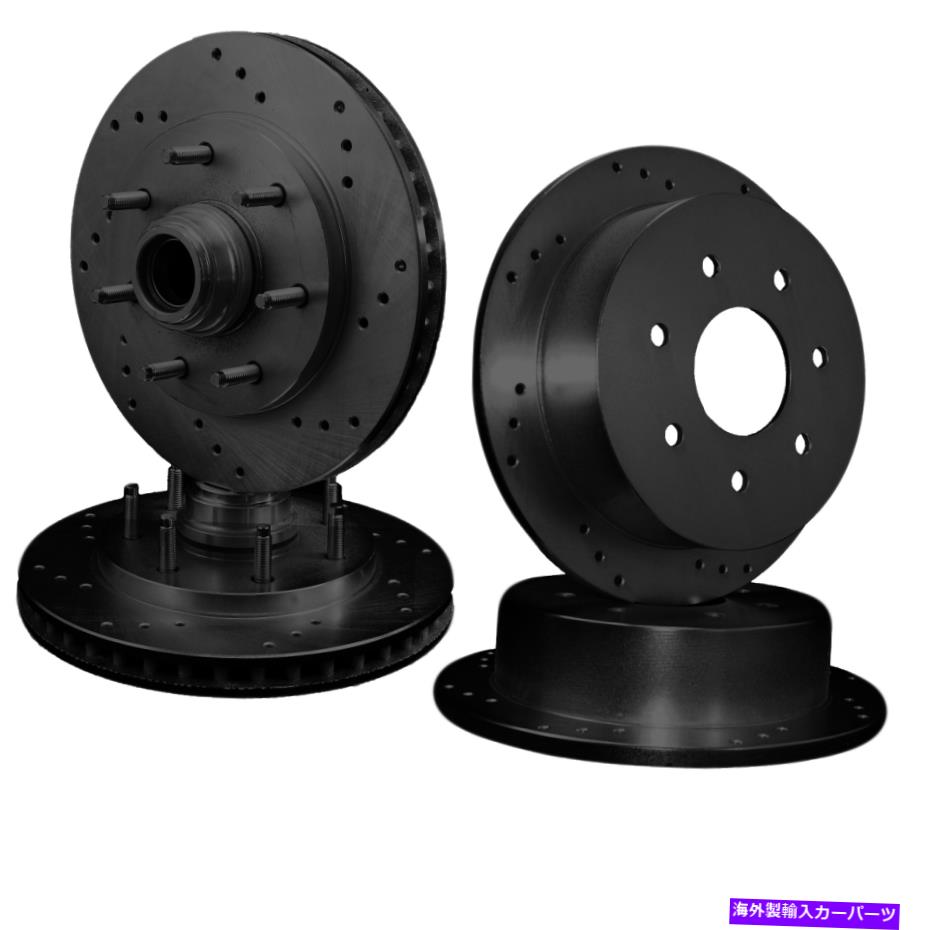 brake disc rotor [フロントとリアセット]ドリルのみパフォーマンスブレーキローターATL049718 [FRONT & REAR SET] DRILLED ONLY PERFORMANCE BRAKE ROTORS ATL049718【並行輸入品】